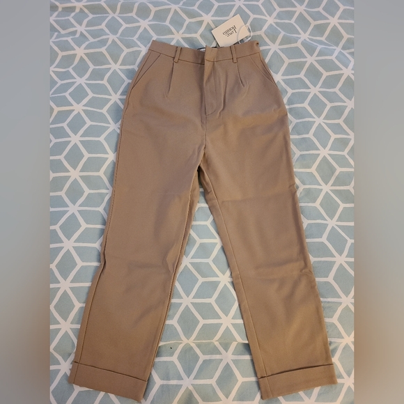 Love Bonito size small/medium Alby tailored peg leg chino pants in khaki - Picture 4 of 6